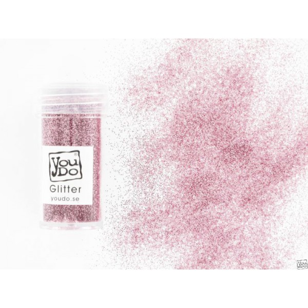 Glitter pulver shell pink / rosa 14 ml - You Do