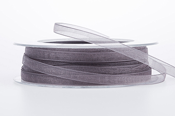 Organza band 7 mm grå