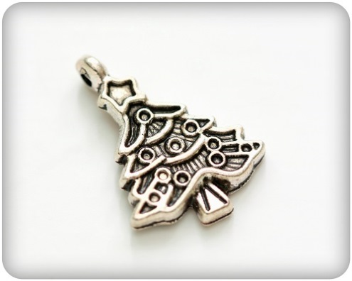Charm Julgran 23 x 18 mm - 4 st