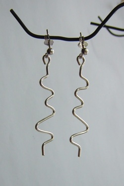 Sicksack örhängen - 925 sterling silver