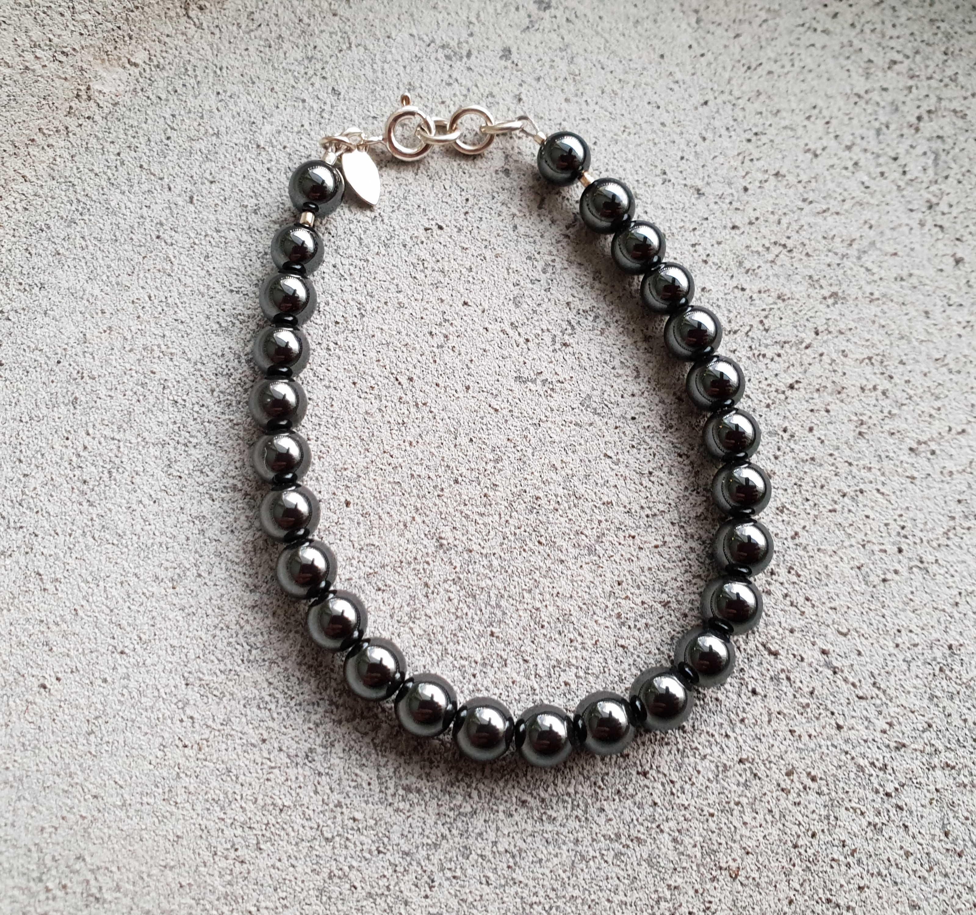Armband, Hematit - 925 Sterling Silver