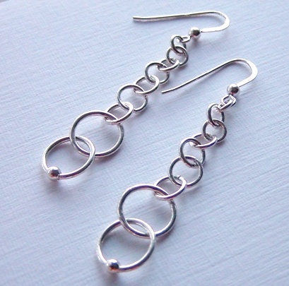Örhängen silver ringar 65 mm - 925 Sterling Silver