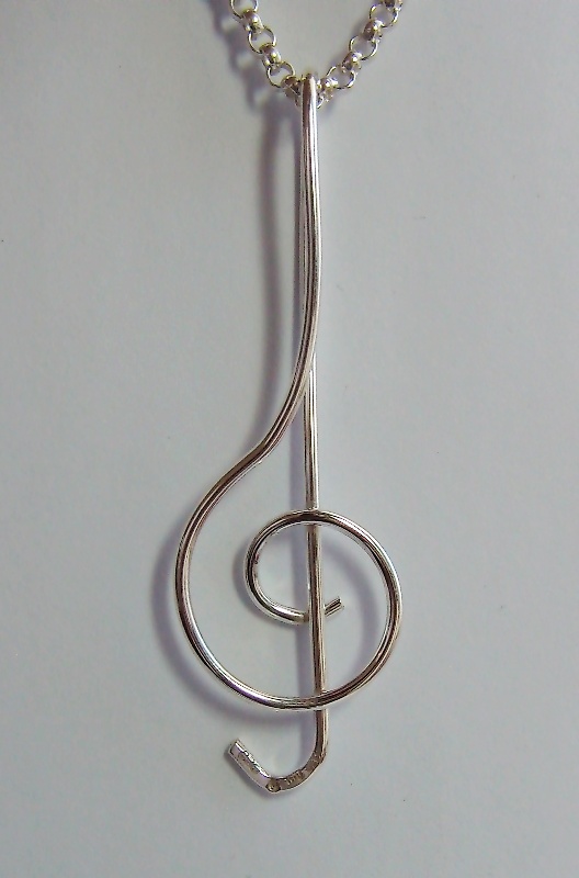 Hänge, G-klav - 925 Sterling Silver - 2