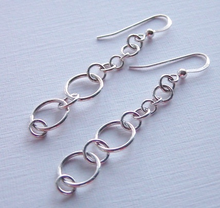 Örhängen silver ringar 65 mm - 925 Sterling Silver