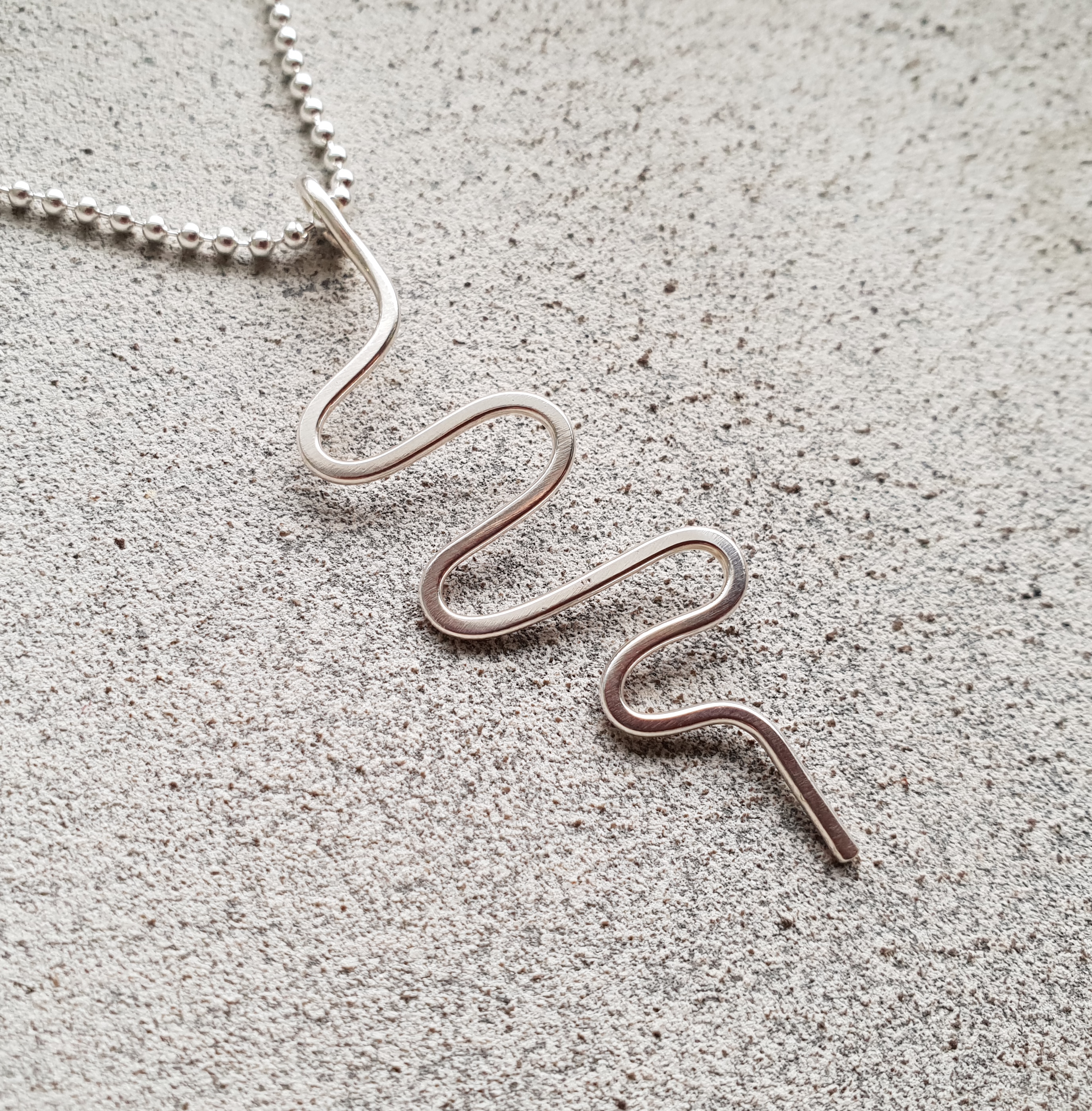 Hänge, sicksack - 925 Sterling Silver