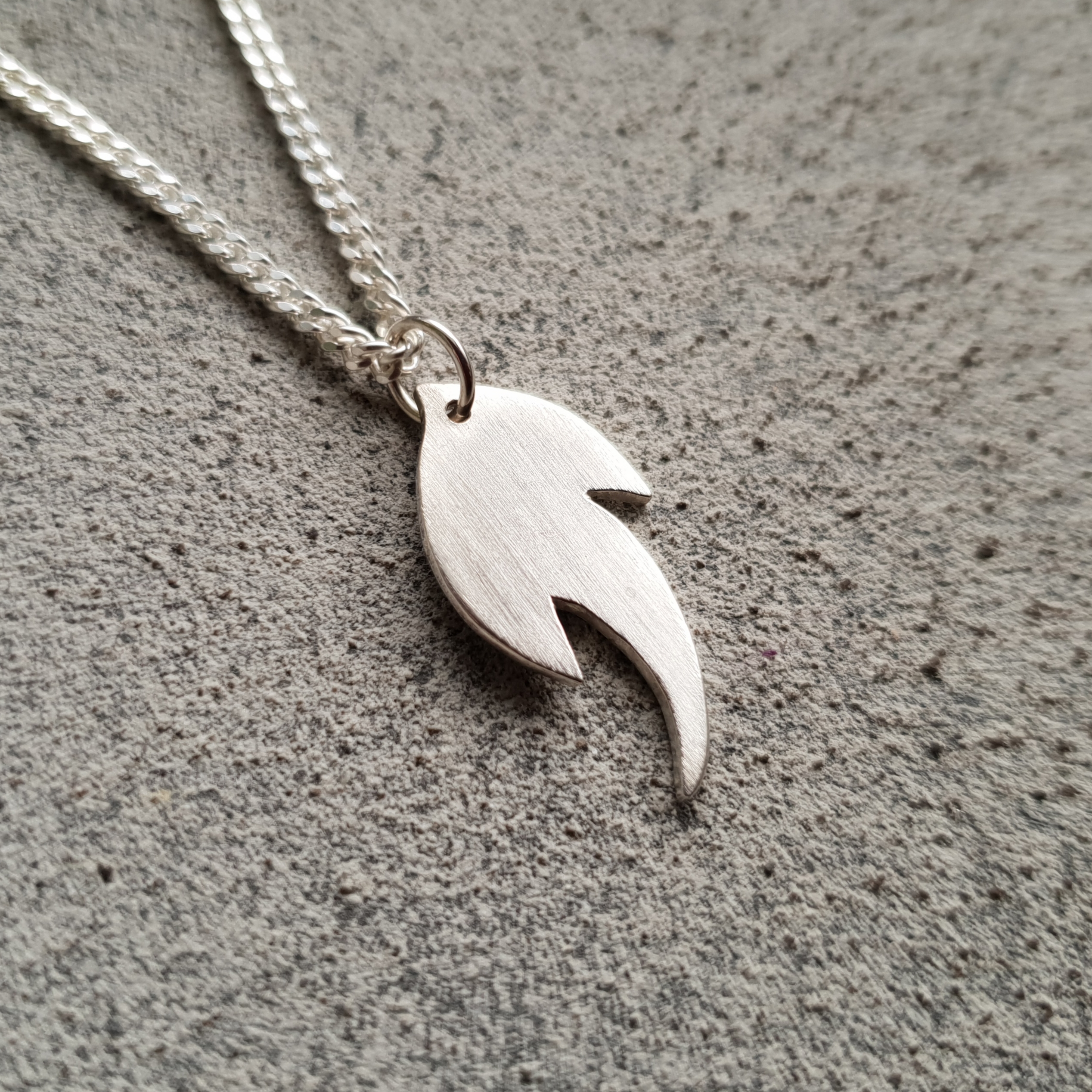 Hänge, eldsflamma - 925 Sterling Silver