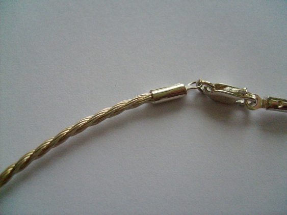 Silverwire av tvinnad tråd med lås - 925 sterling silver - 2