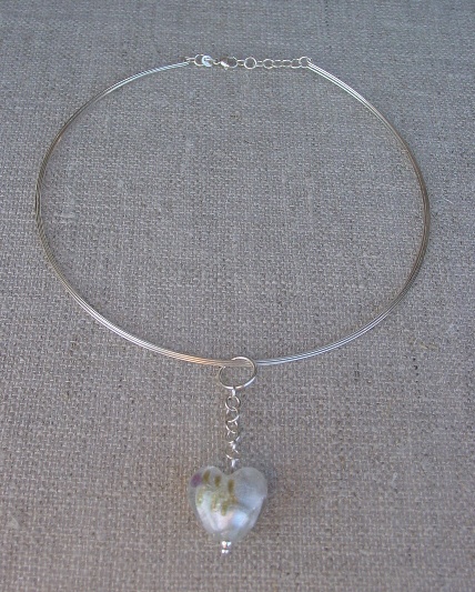 Handgjord silverwire med lås - 925 sterling silver