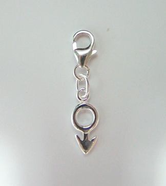 Mans tecken Berlock - 925 Sterling Silver