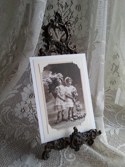 Vintage kort "Systrar"