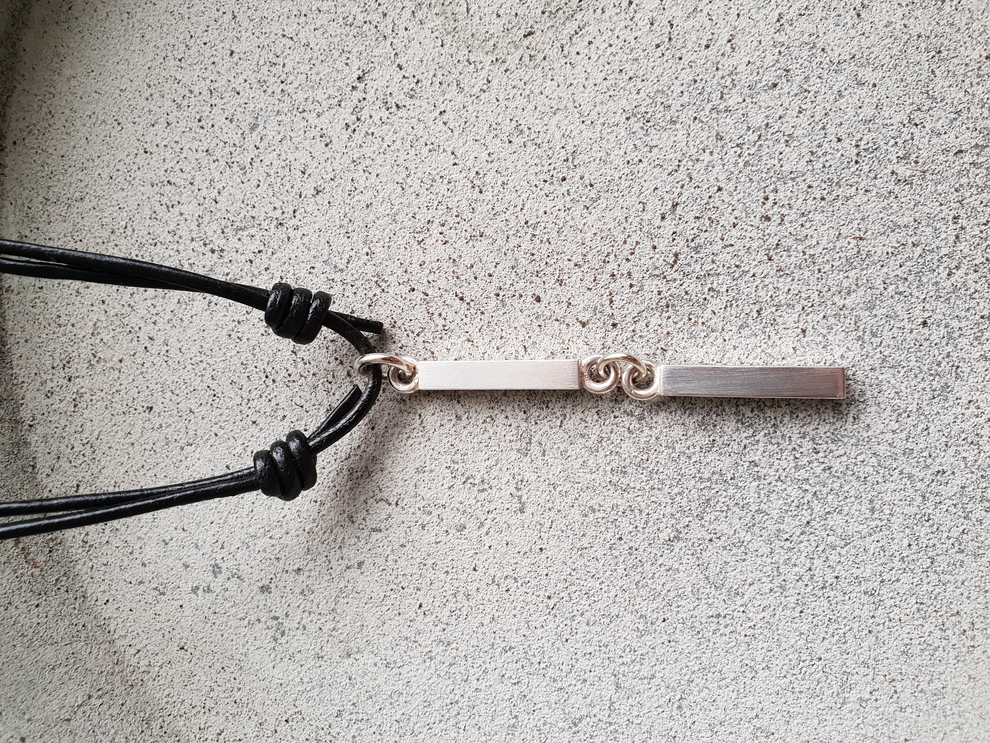 Hänge, dubbla stavar - 925 Sterling Silver