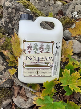 Grunne linoljesåpa vitpigmenterad 2,5 liter - GRUNNE