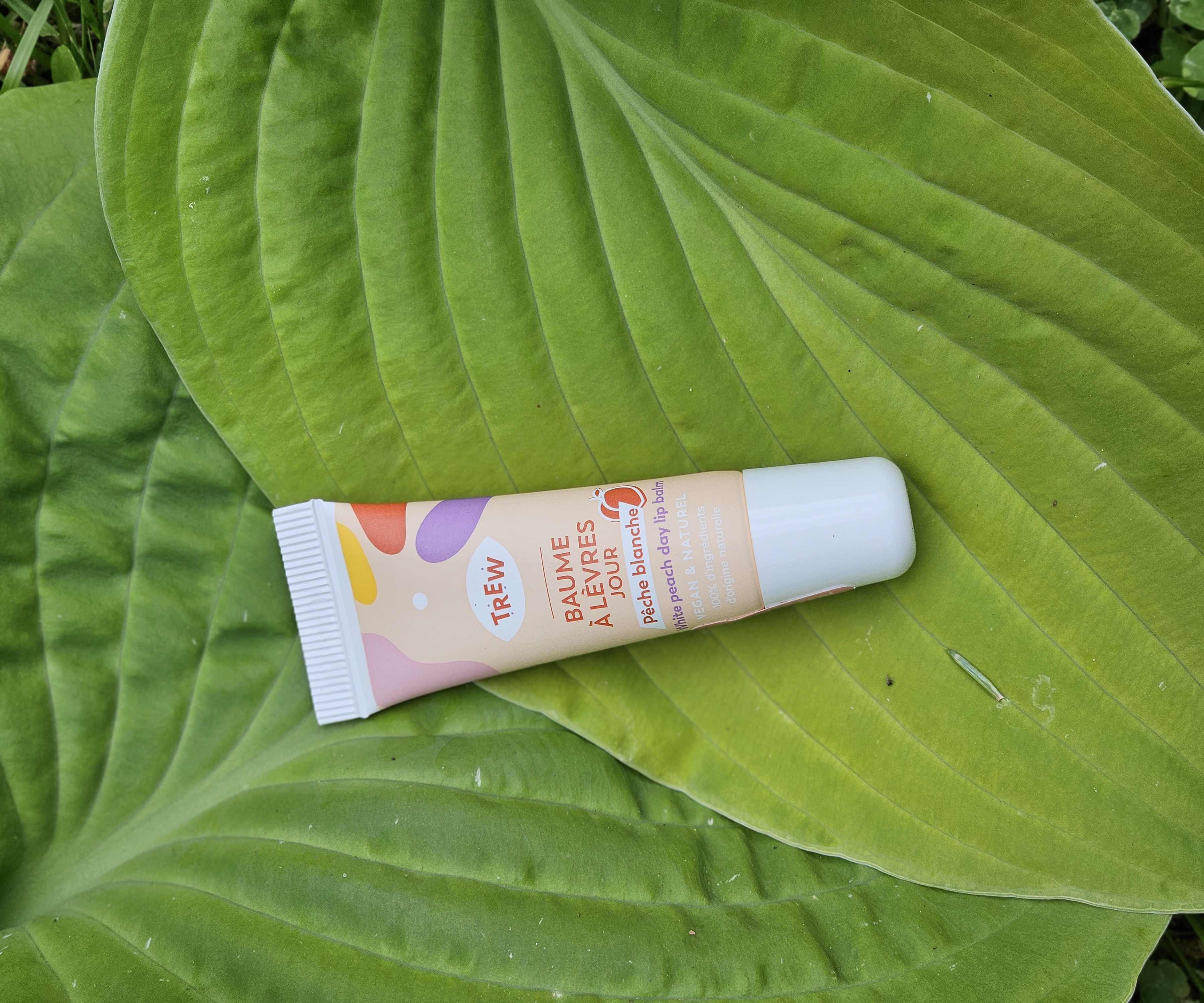 TREW Peach Persika Peche blanche lip balm
