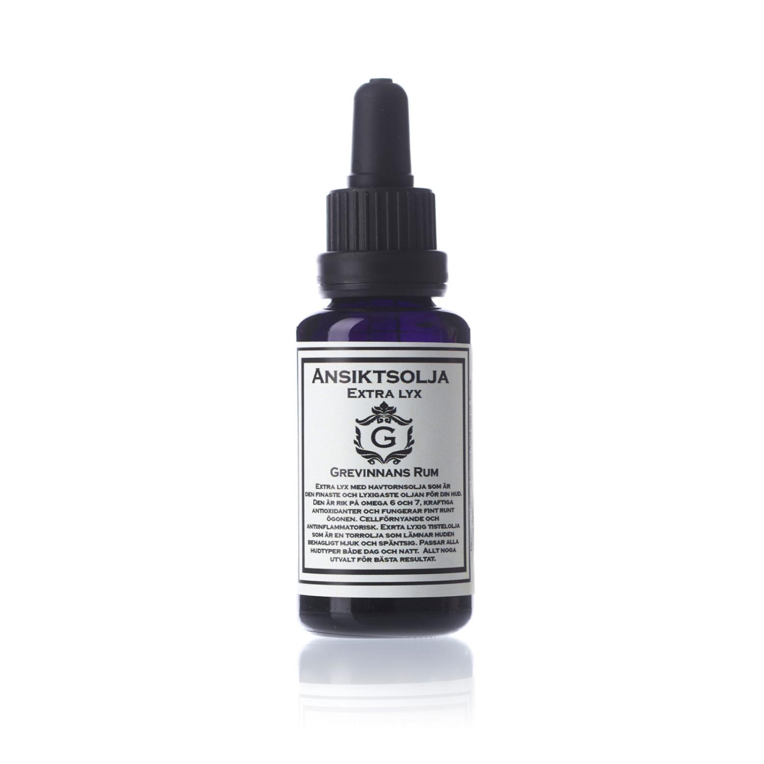 Bonusgåva 7000 poäng Ansiktsolja extra lyx 30ml Grevinnans rum, värde 499kr