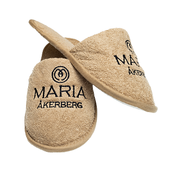 Cotton SPA Slippers beige  - MARIA ÅKERBERG