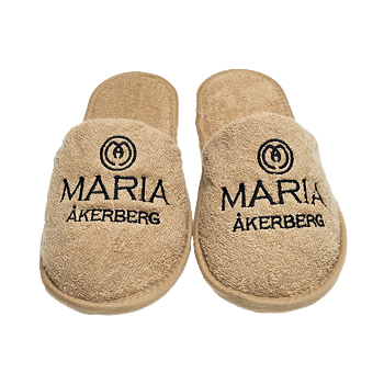 Cotton SPA Slippers beige  - MARIA ÅKERBERG