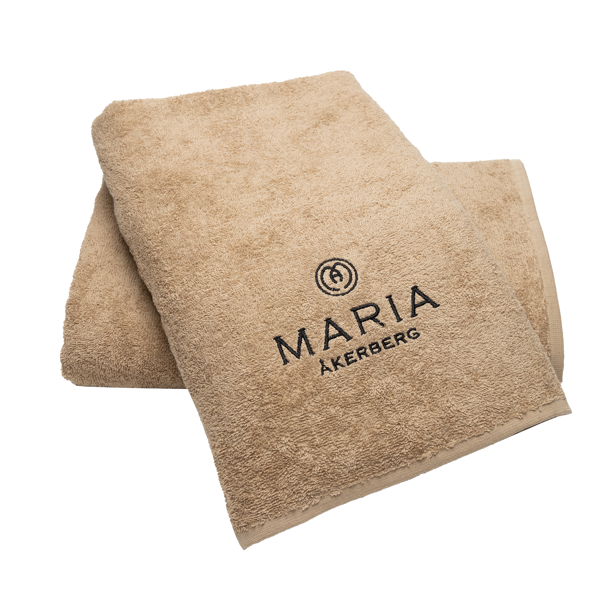 Cotton Bath Towel beige 2-pack - MARIA ÅKERBERG
