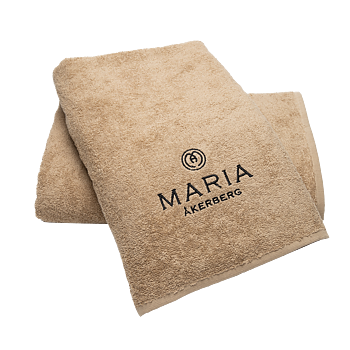 Cotton Bath Towel beige 2-pack - MARIA ÅKERBERG
