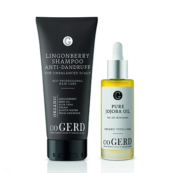 Motverka torr Hårbotten - Lingonberry shampoo 200ml + Jojobaoil 30ml  c/o Gerd 