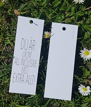 Avlångt enkelt kort -QLkort Extra allt