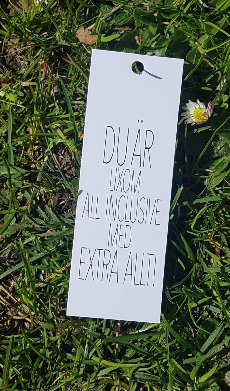 Avlångt enkelt kort -QLkort Extra allt
