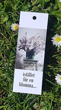 Avlångt enkelt kort -QLkort Istället för en blomma...