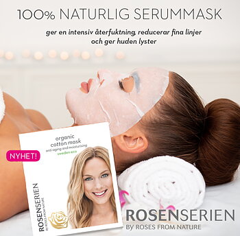 Bonusgåva 1500poäng  Organic Cotton mask Rosenserien, värde 99:-
