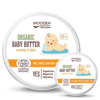 Organic Baby Body butter-100 ml  Wooden Spoon
