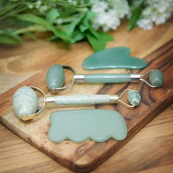 Plus tillval ansikte TCM Gua sha massage + jaderoller 15 minuter