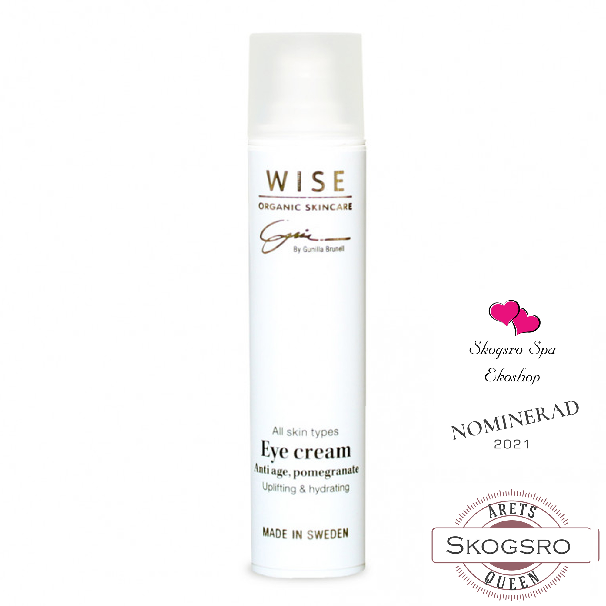Bonusgåva 6000 poäng Ögonkräm Eye cream  15ml - WISE Organic beauty, värde 459:-
