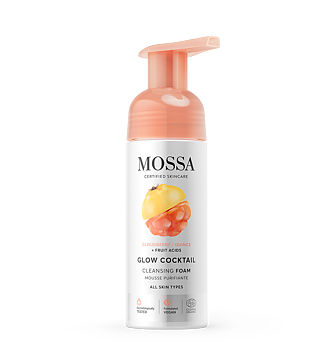 Mossa Glow Cocktail Cleansing Foam 150 ml  - Mossa certified skincare