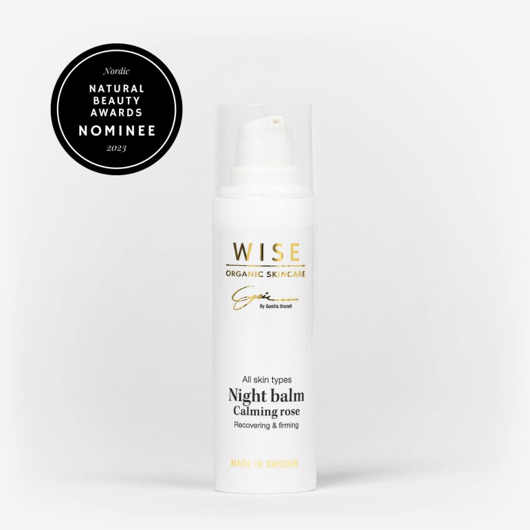 Nattkräm Ros, Night balm calming Rose 30ml - WISE Organic beauty, uppdaterad - 2