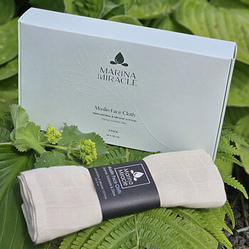 Marina Miracle Muslin Face Cloth 2 pack i låda