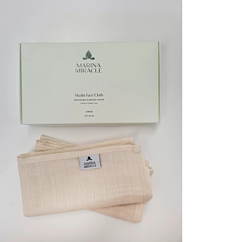Marina Miracle Muslin Face Cloth 2 pack i låda