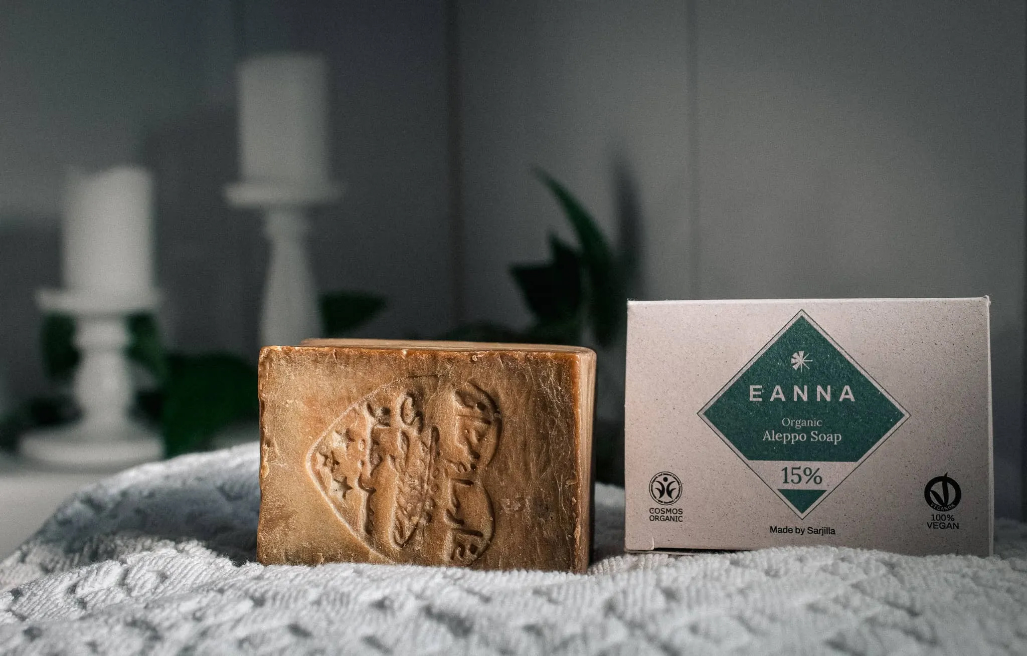Organic Aleppotvål 15-55% - Eanna ca 200 g  - 2