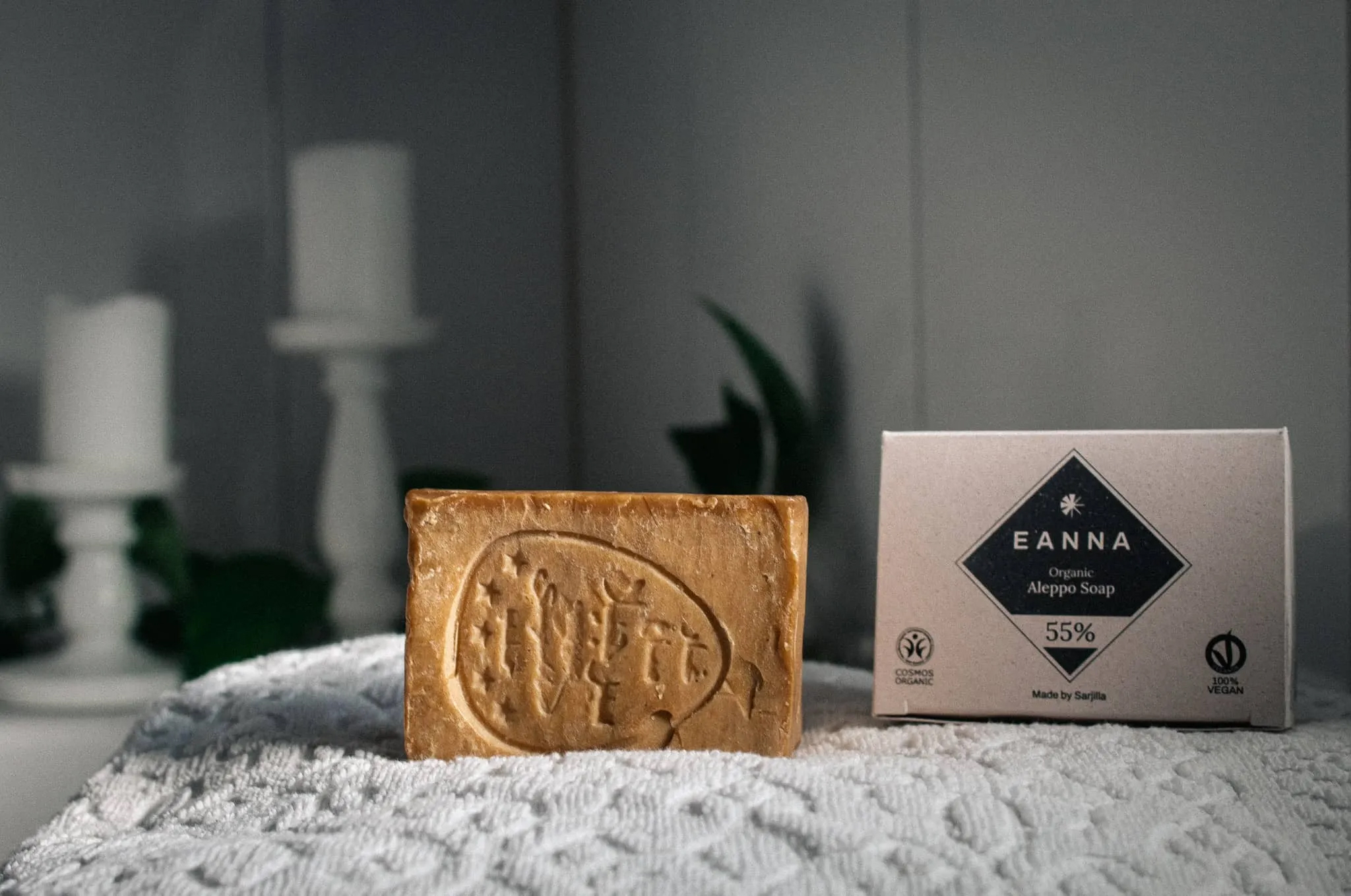 Organic Aleppotvål 15-55% - Eanna ca 200 g  - 5