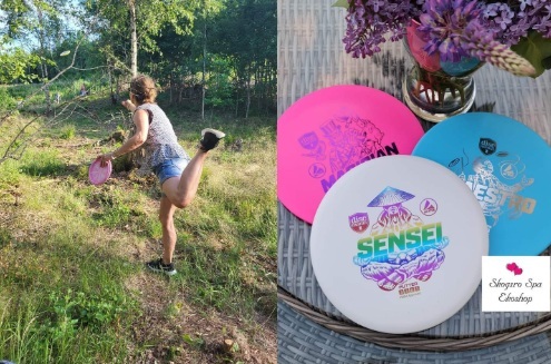 Discgolf i Sandhem och discar att låna hos Skogsro Spa