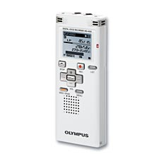 WS-450S Vit, 1GB Fickminne, USB-minne WMA-format inkl batteri & Stereohörlurar