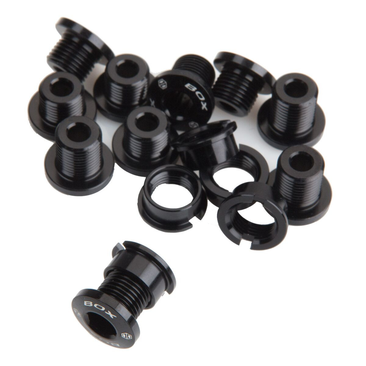 BOX SPIRAL 7075 ALLOY CHAINRING BOLTS BLACK
