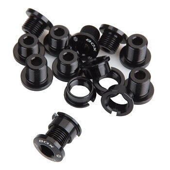 BOX SPIRAL 7075 ALLOY CHAINRING BOLTS BLACK