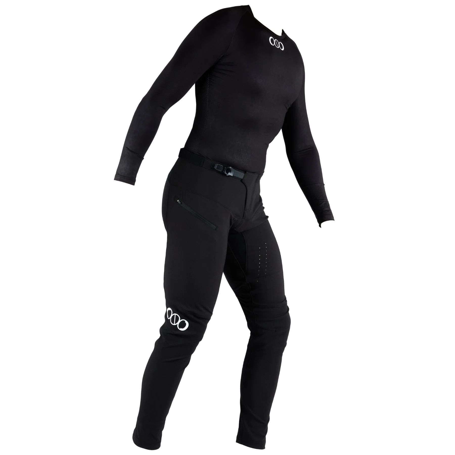 NoLogo Racer  Long Sleeve Cycling Jersey Shirt - Black - 2