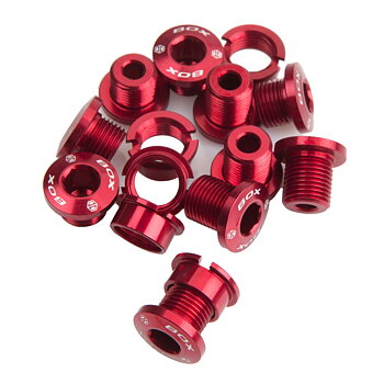 BOX SPIRAL 7075 ALLOY CHAINRING BOLTS RED