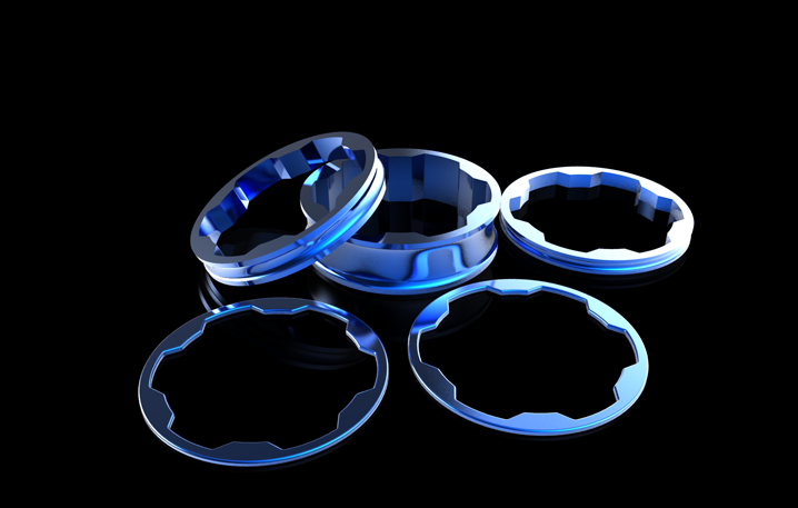 Promax Stem spacers Kit 1' 10,5,3,1(2pcs)mm blue