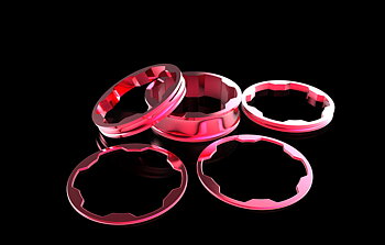 Promax Stem spacers Kit 1' 10,5,3,1(2pcs)mm red