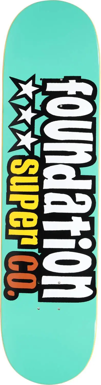 Foundation Team Skateboard Deck -  Färg: 3 Star Teal - Storlek: 7.88"