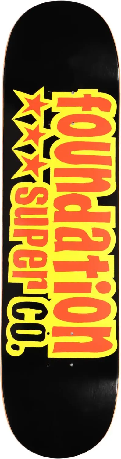 Foundation Team Skateboard Deck -  Färg: 3 Star Black - Storlek: 8.125"