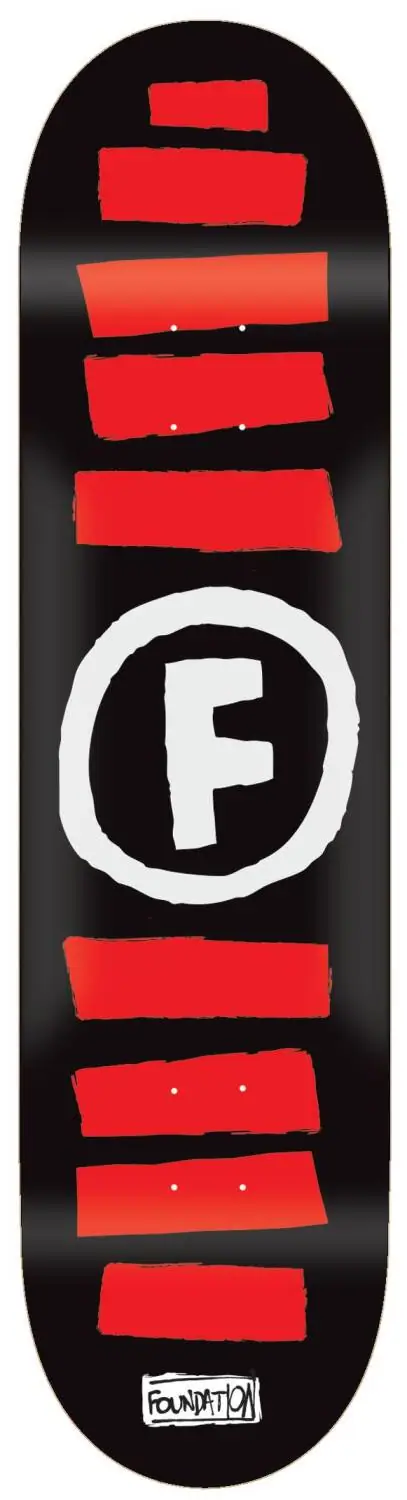 Foundation Doodle Stripe Skateboard Deck -  Färg: Svart - Storlek: 8"