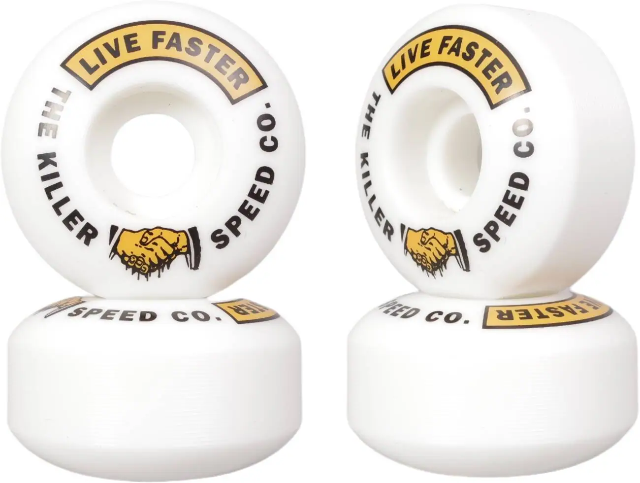 Killer Team Classic Pact 99A Skateboard hjul 4-Pack -  Färg: Vit