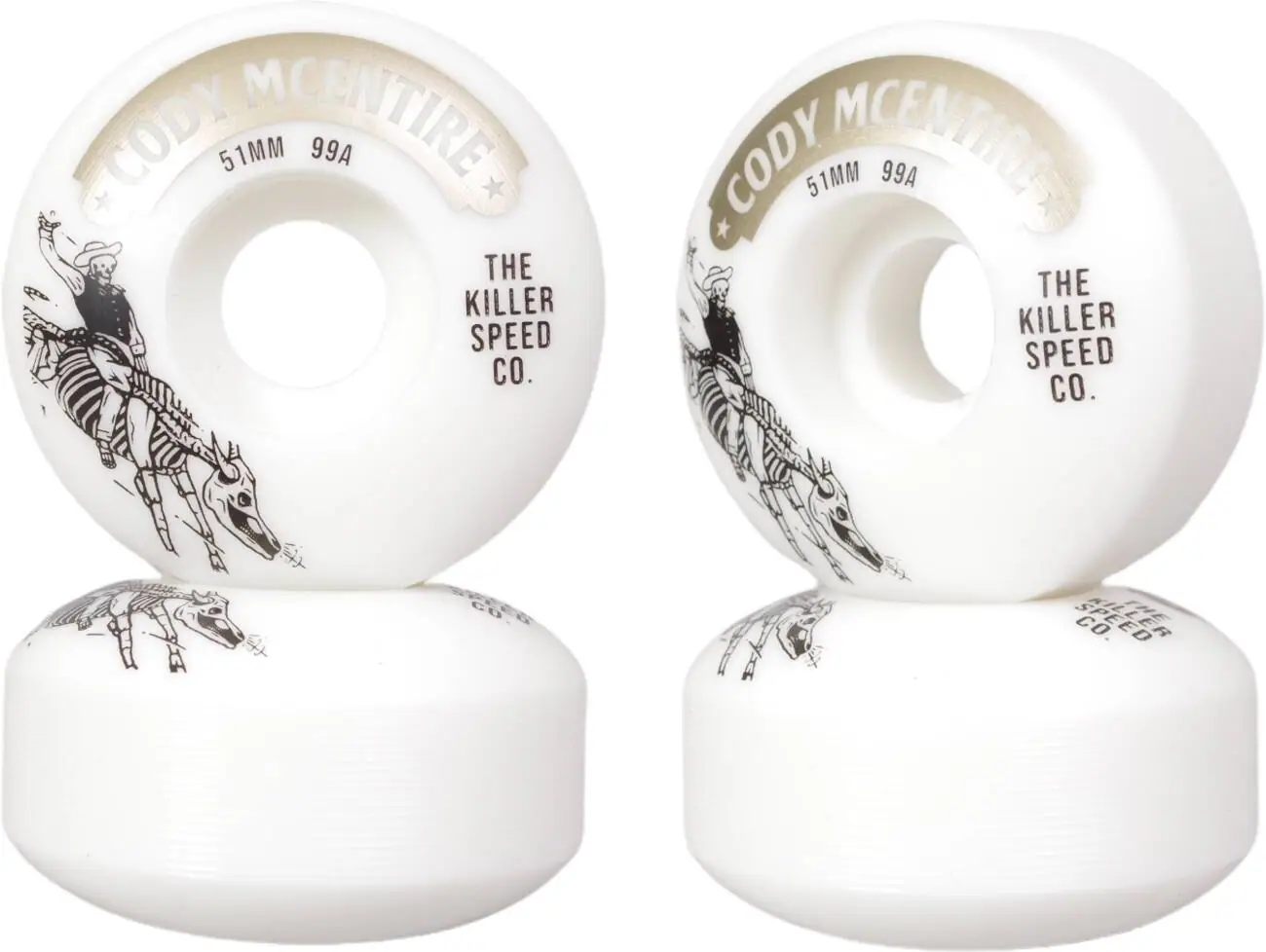 Killer Cody Mcentire 99A Pro Skateboard hjul 4-Pack -  Färg: Rodeo