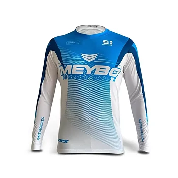 Meybo Race Jersey V6 SlimFit Cyan/Blue - Adult X-Large